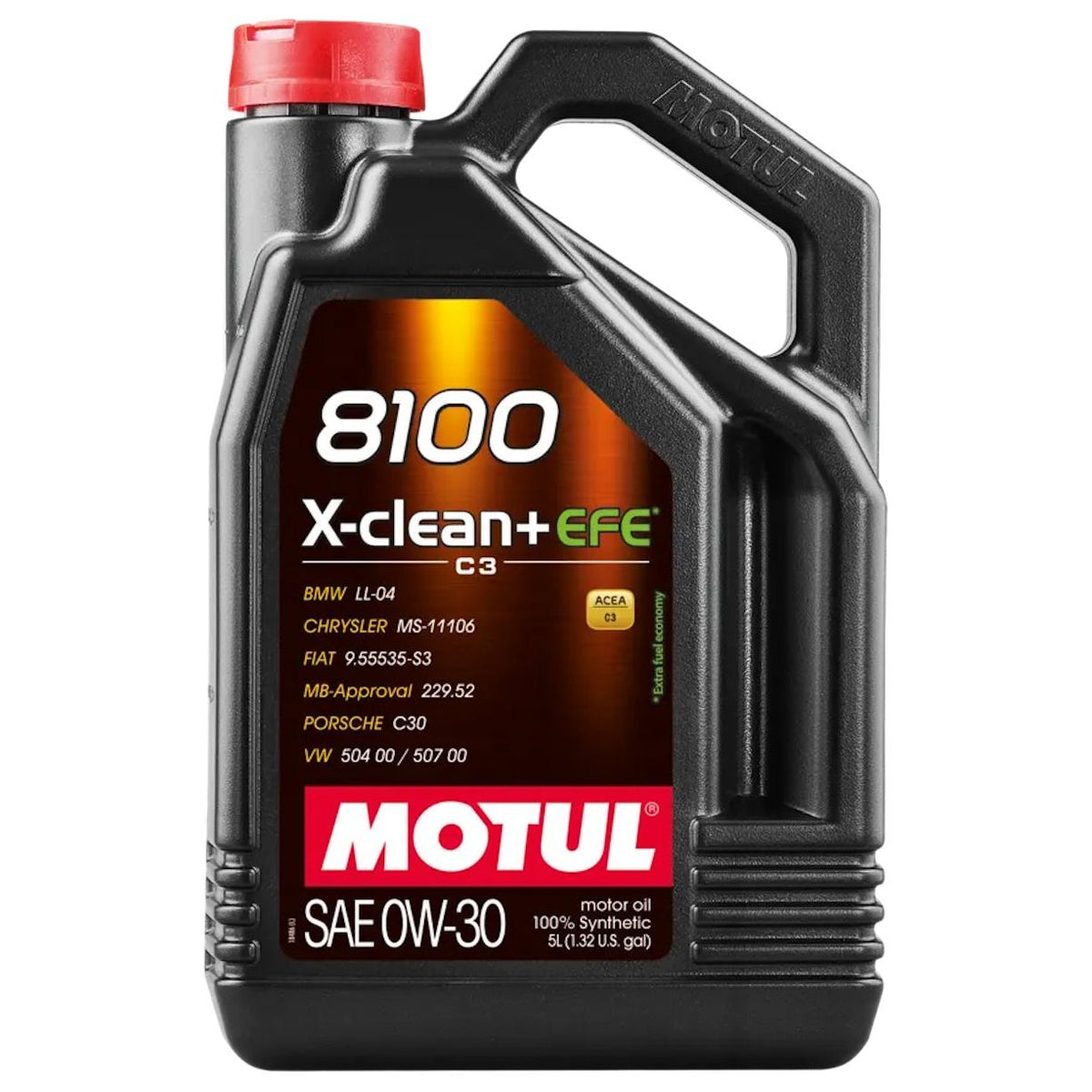 Motul 8100 X-Clean+ EFE 0W-30 C3 Fully Synthetic Engine Oil 111678