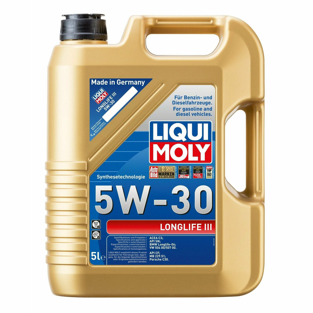 Liqui Moly 5W30 LongLife III Engine Oil Synthetic ACEA C3 BMW VW Porsc