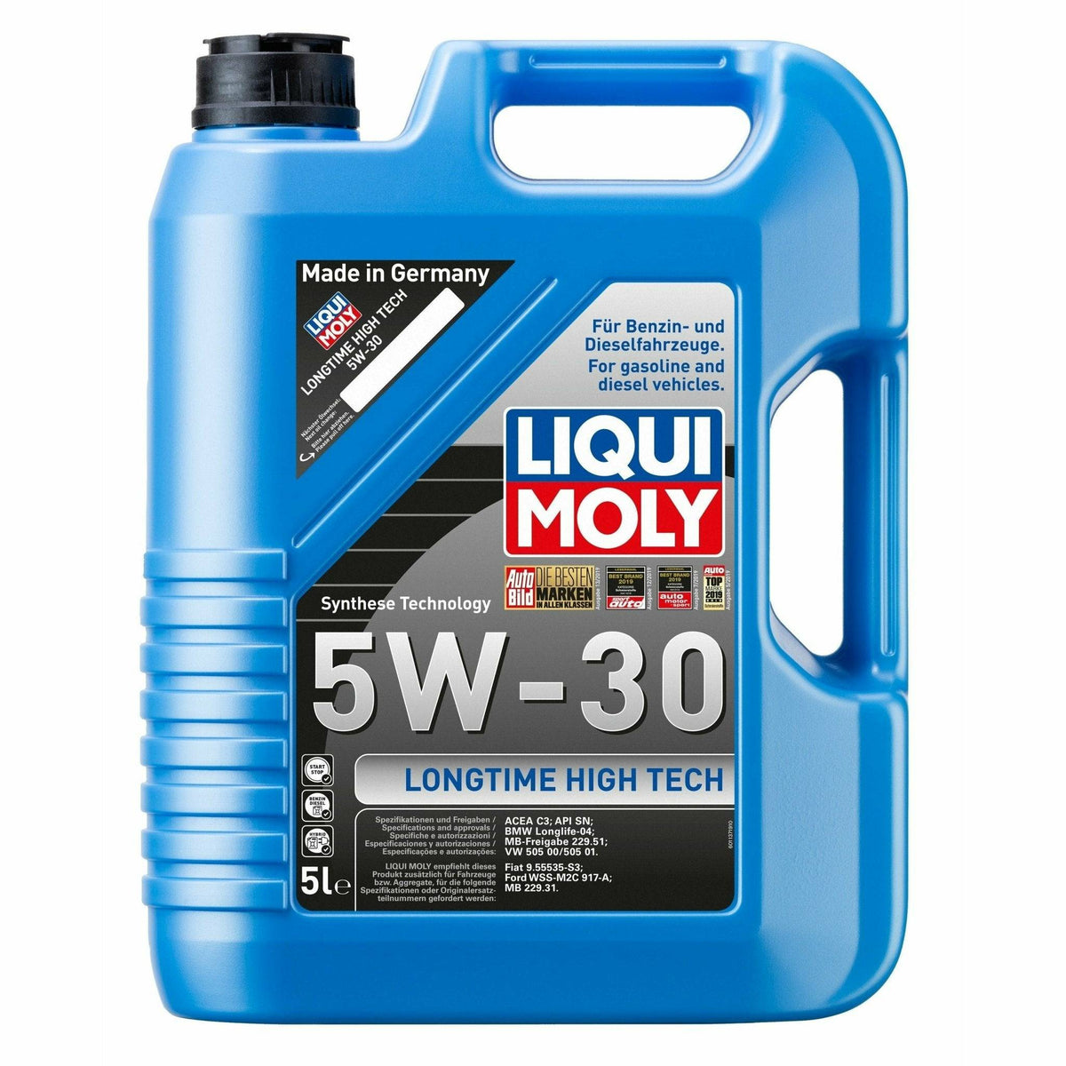 LIQUI MOLY Longtime High Tech 5W-30 Premium Low-Friction Oil 5 Liters 9507  – World of Lubricant