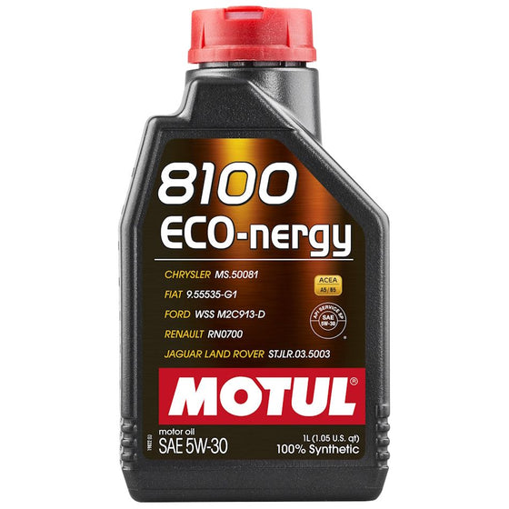 Motul 8100 Eco-Nergy 5W30 A5/B5 Fully Synthetic Engine Motor Oil Ford Renault 102898