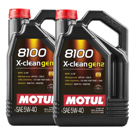 Motul 8100 X-Clean Gen2 5w-40 Fully Synthetic Car Engine Oil 109762