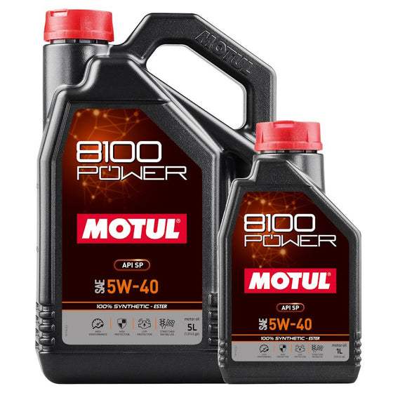 Motul 5W40 ESTER 8100 Power High Performacne Fully Synthetic Engine Oil 111809