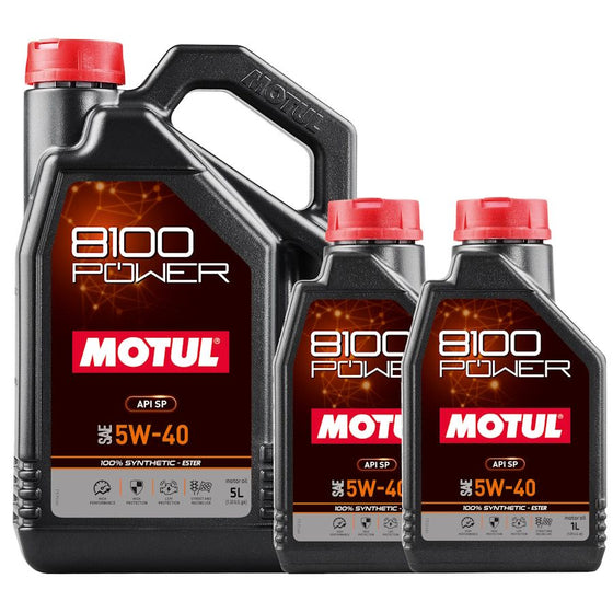 Motul 5W40 ESTER 8100 Power High Performacne Fully Synthetic Engine Oil 111809