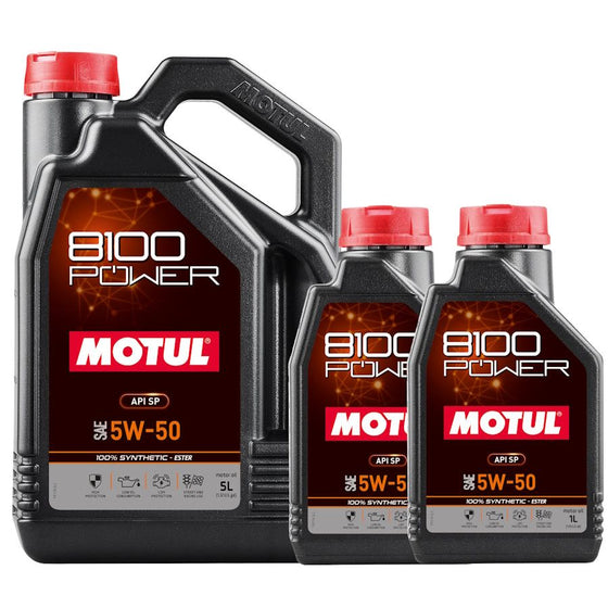 MOTUL 5W50 ESTER 8100 POWER HIGH PERFORMANCE FULLY SYNTHETIC ENGINE OIL 111812