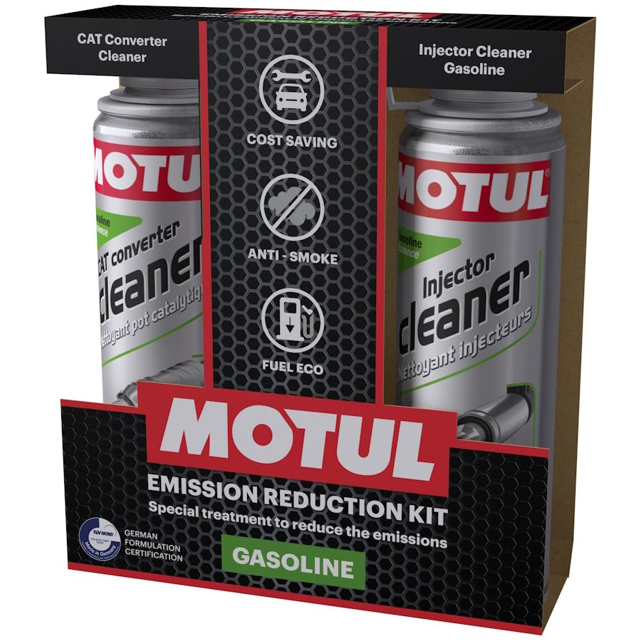 Motul Emission Reduction Kit (Petrol) Cat Cleaner 300ML & Injection Cl ...