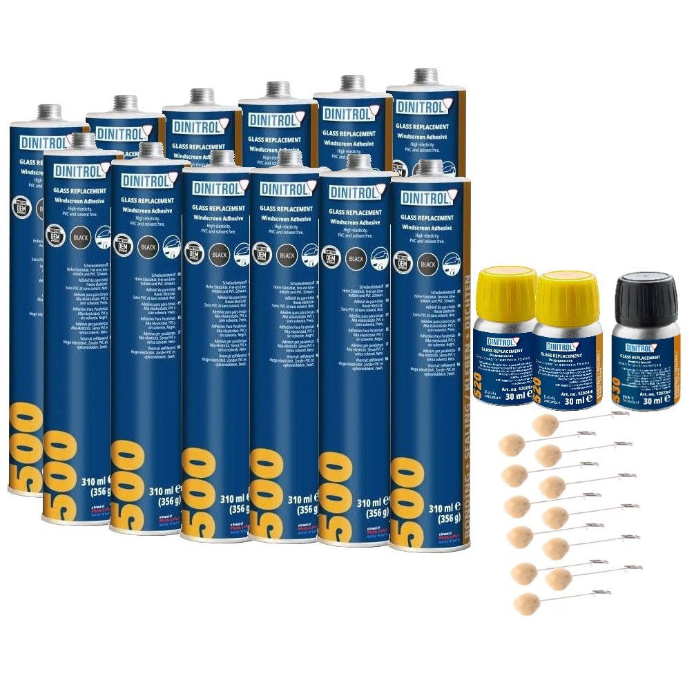 DINITROL 500 WINDSCREEN FITTING KIT BONDING ADHESIVE GLUE SEALANT GLAS ...