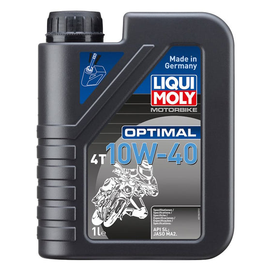 Liqui Moly Motorbike 10W40 Engine Oil Optimal 4T Street Synthetic Technology 21863