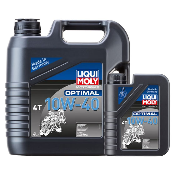 Liqui Moly Motorbike 10W40 Engine Oil Optimal 4T Street Synthetic Technology 21863