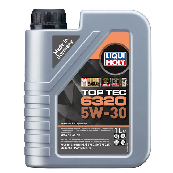 Liqui Moly Top Tec 6320 5w30 Stellantis C3 Peugeot Engine Oil 23167