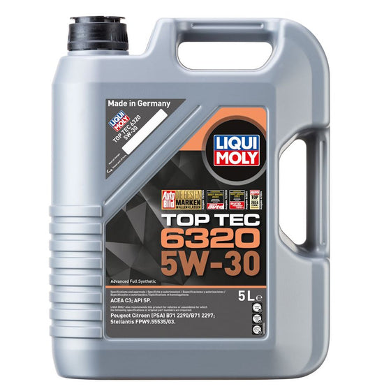 Liqui Moly Top Tec 6320 5w30 Stellantis C3 Peugeot Engine Oil 23167