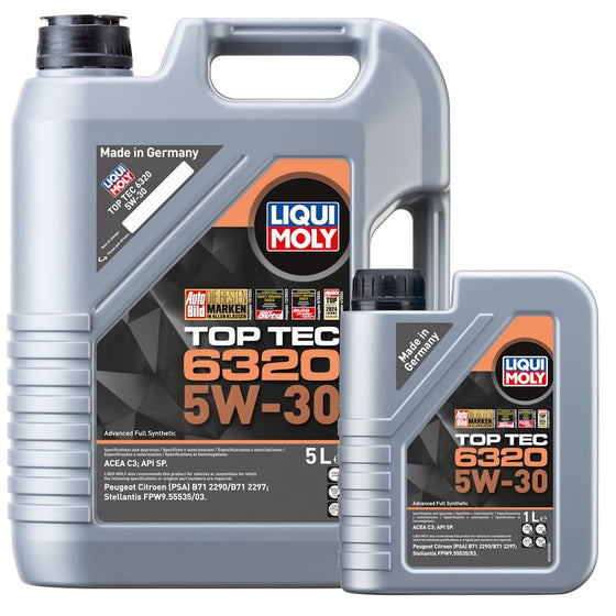 Liqui Moly Top Tec 6320 5w30 Stellantis C3 Peugeot Engine Oil 23167