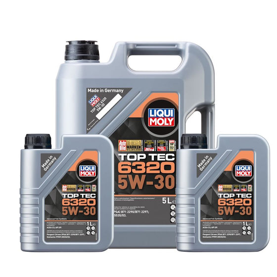 Liqui Moly Top Tec 6320 5w30 Stellantis C3 Peugeot Engine Oil 23167