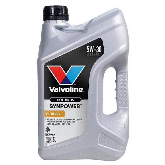 Valvoline 5W30 SYNPOWER XL-III C3 SYNTHETIC ENGINE OIL BMW VW MB PORSCHE Approved 908760