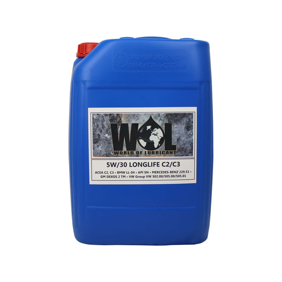 WOL 5w30 C2/C3 Fully Synthetic High Performance Engine Oil OEM Quality 20 Litres