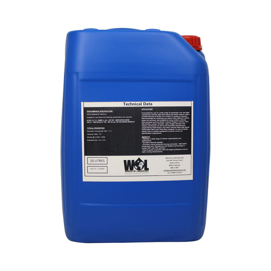 WOL 5w30 C2/C3 Fully Synthetic High Performance Engine Oil OEM Quality 20 Litres