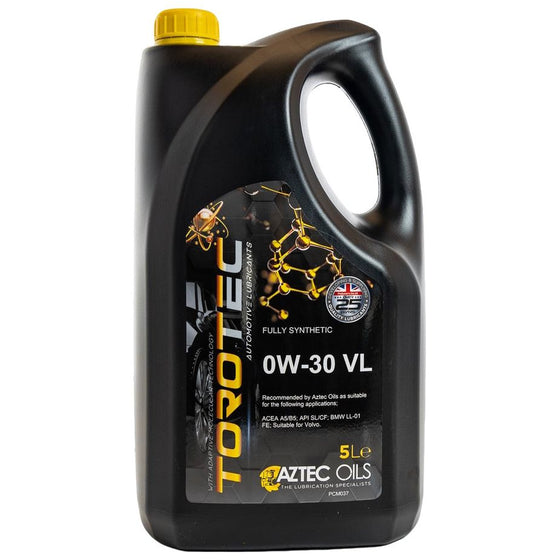 Aztec Oils 0W-30 VL Torotec Fully Synthetic ACEA A5/B5 PCM037