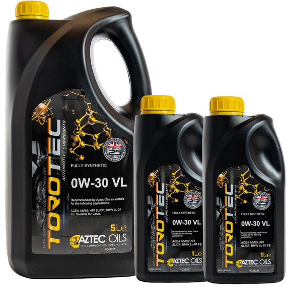 Aztec Oils 0W-30 VL Torotec Fully Synthetic ACEA A5/B5 PCM037