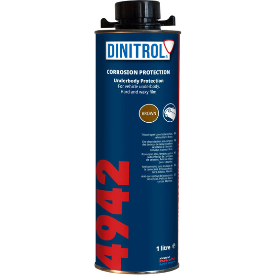 DINITROL 4942 UNDERBODY CHASSIS RUST PROOFING BROWN WAX 1 LITRE CAN 1118801
