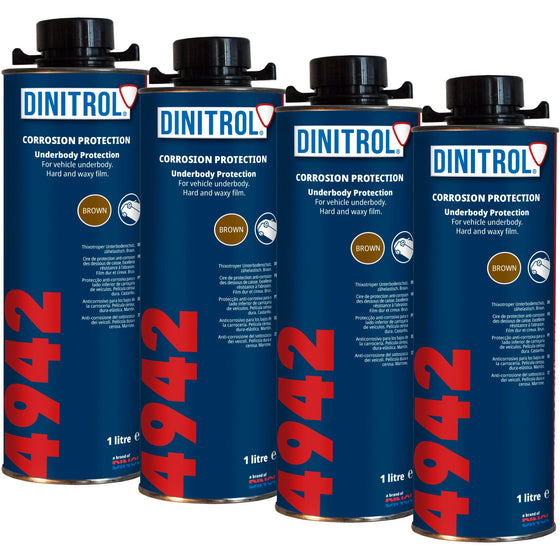 DINITROL 4942 UNDERBODY CHASSIS RUST PROOFING BROWN WAX 1 LITRE CAN 1118801