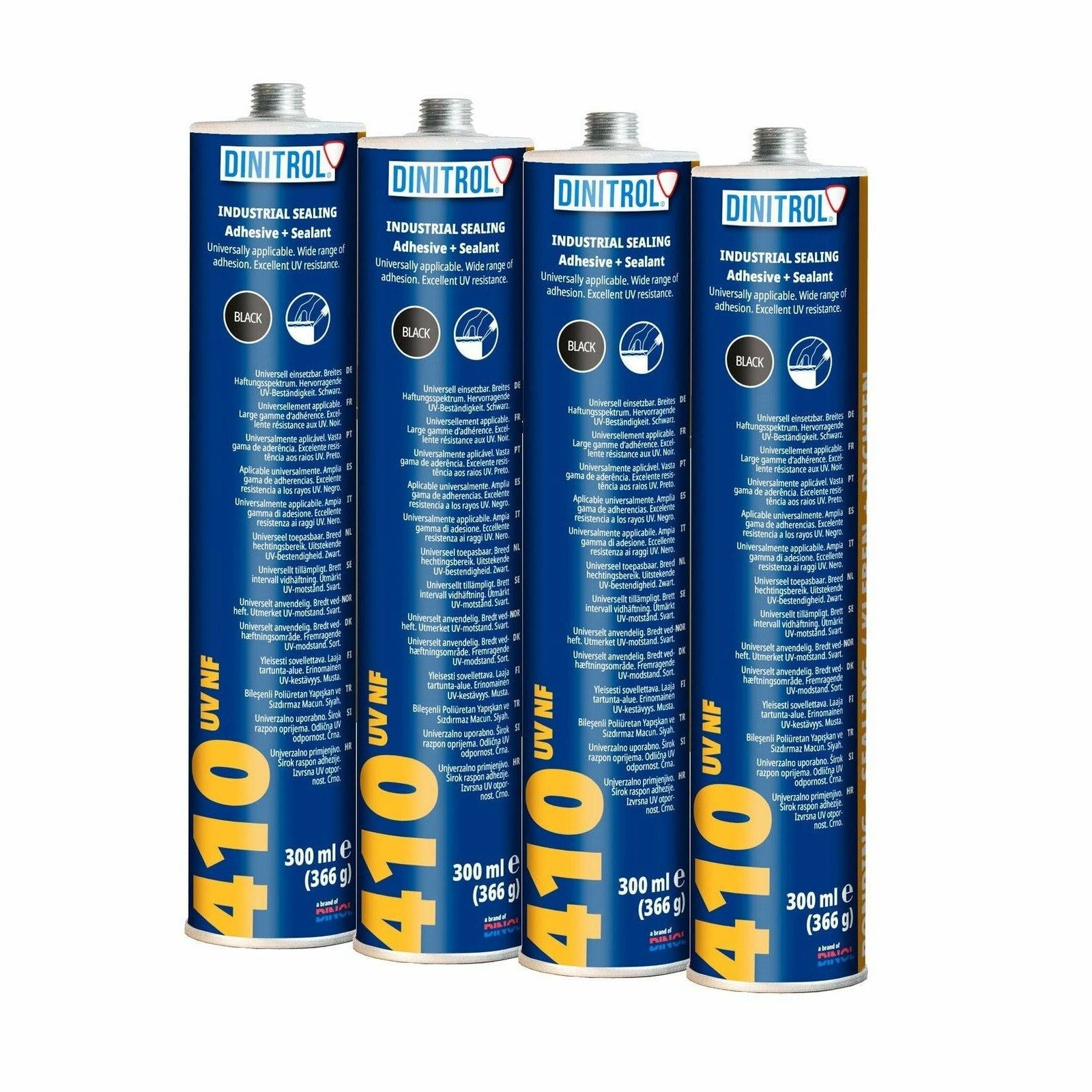 DINITROL 410NF BLACK BODY KIT SPOILER FIXING ADHESIVE GLUE CAR BODY RE