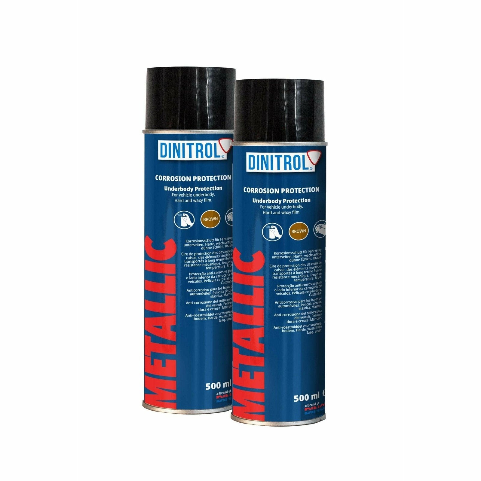 Dinitrol Metallic Brown Rust Proofing Car Underbody Wax Brown 500ML Ae