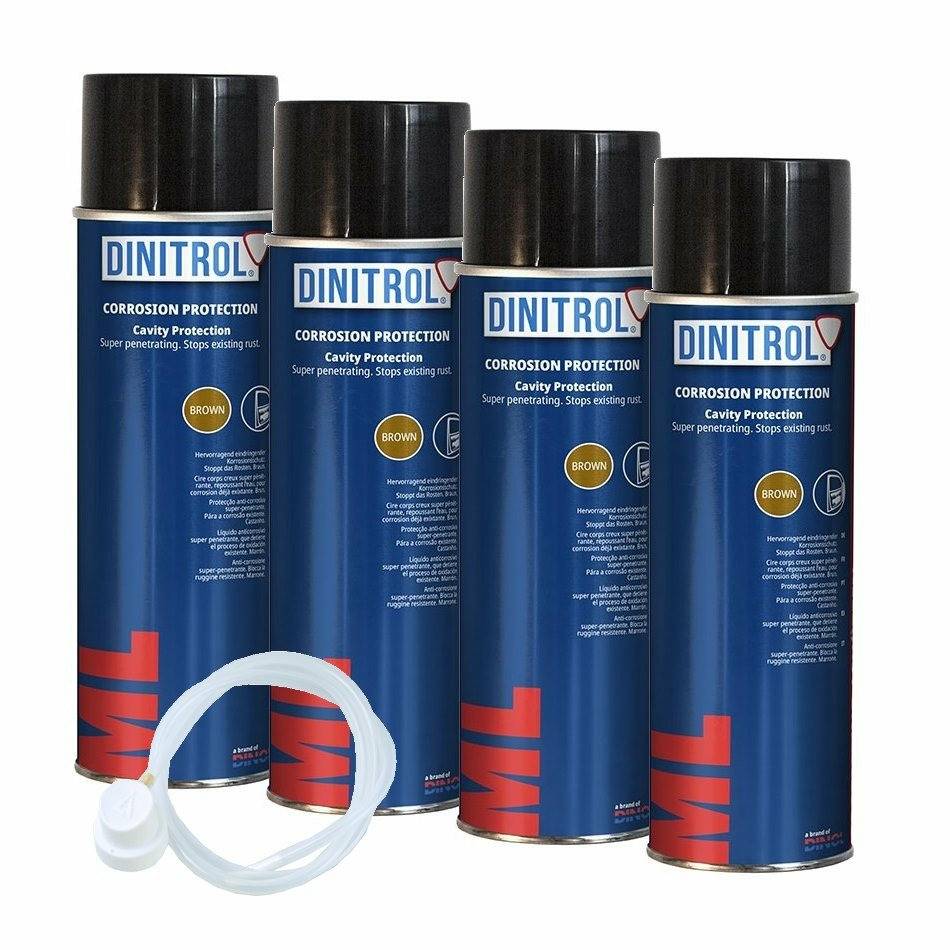 4x DINITROL 1000 Cera Trasparente Cavità Spray Aerosol 500ml - Foto 10