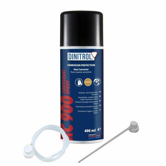 DINITROL RC900 RUST CONVERTER PRIMER 400ml CAN + EXTENSION NOZZLES PROTECTION 1100801 - World of Lubricant