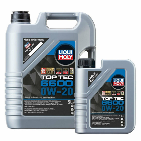 Liqui Moly 0W20 Synthetic Engine Oil Top Tec 6600 BMW Ford MB Opel ACEA C5 21411 - World of Lubricant