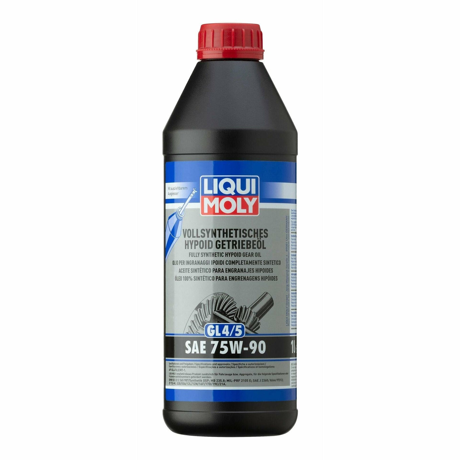 Liqui Moly 75W90 Gear Oil GL4/5 Fully Synthetic Hypoid High Performanc