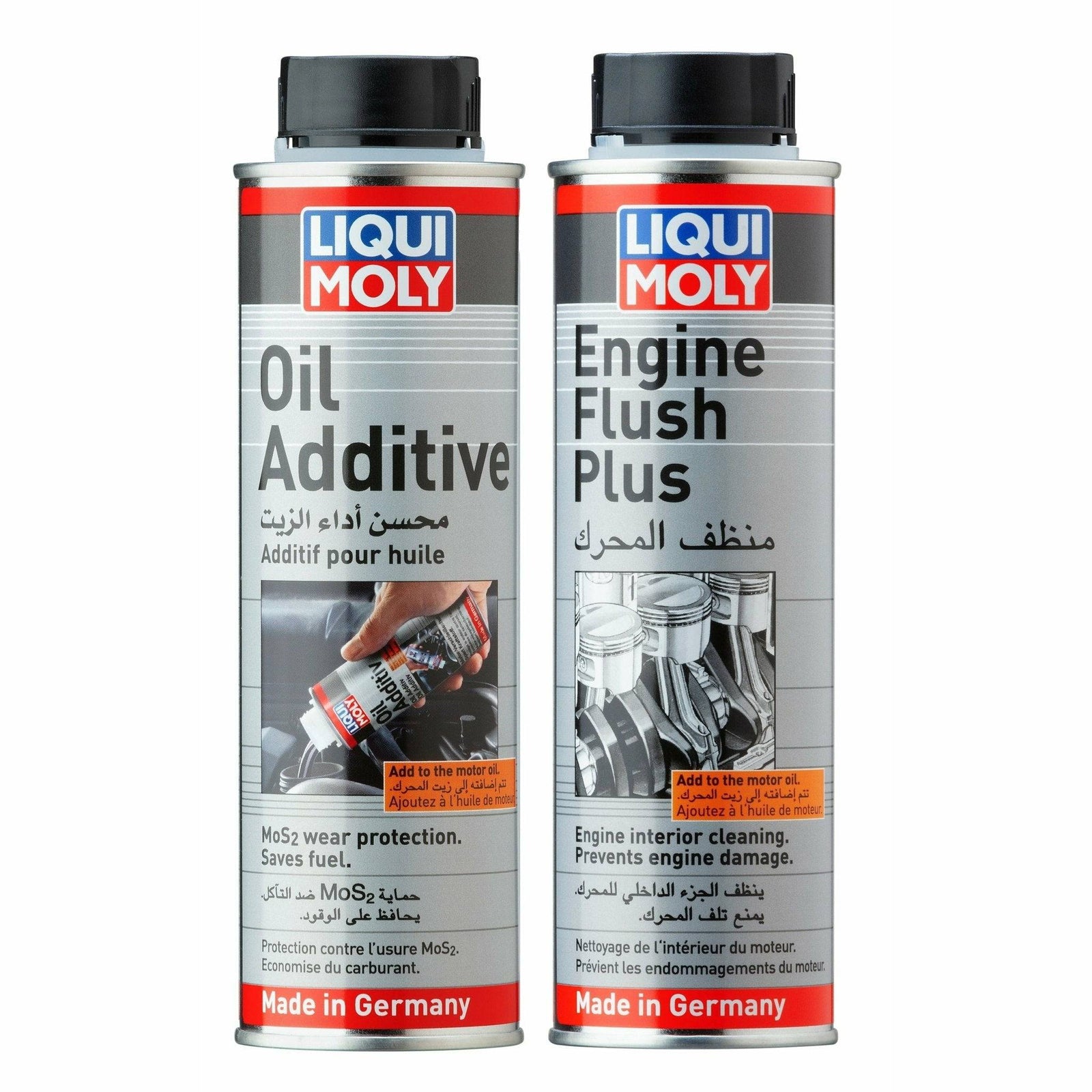 thumbnail image 2 of LIQUI MOLY MoS2 Anti-Friction Engine Treatment 300ml – Pack Of 8, Oil Additive For Engines 2 of 5