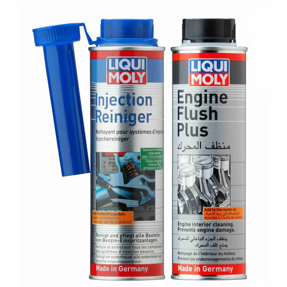 Liqui Moly Service Kit Petrol Injection Cleaner 300ml & Engine Flush Plus 300ml 1803+8374 - World of Lubricant