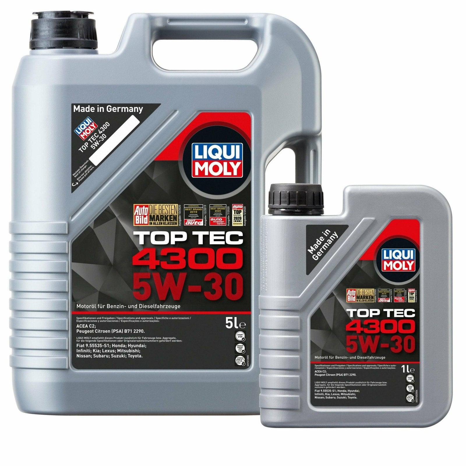 5L 2324 Liqui Moly Top Tec 4300 5W30 Engine Oil Made in Germany