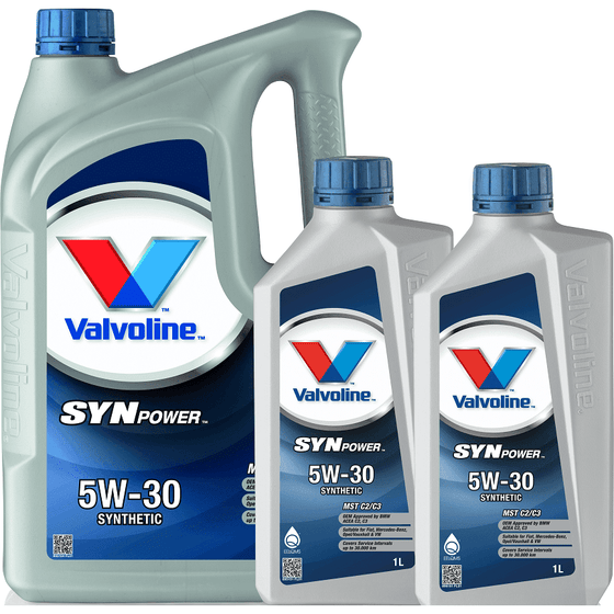 Valvoline 5W30 Fully Synthetic Engine Oil SynPower MST C3 BMW MB VW Approved 895154 - World of Lubricant